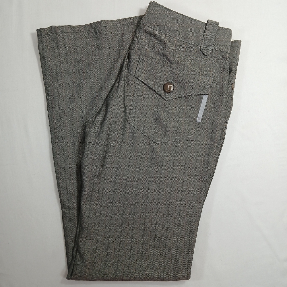 Bishop Of Seventh Gray Pinstriped Gray Dress Pants Womens Size 27